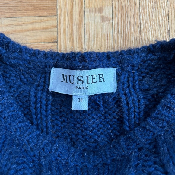 Musier Paris Cropped Cable Knit Sweater - Picture 2 of 5